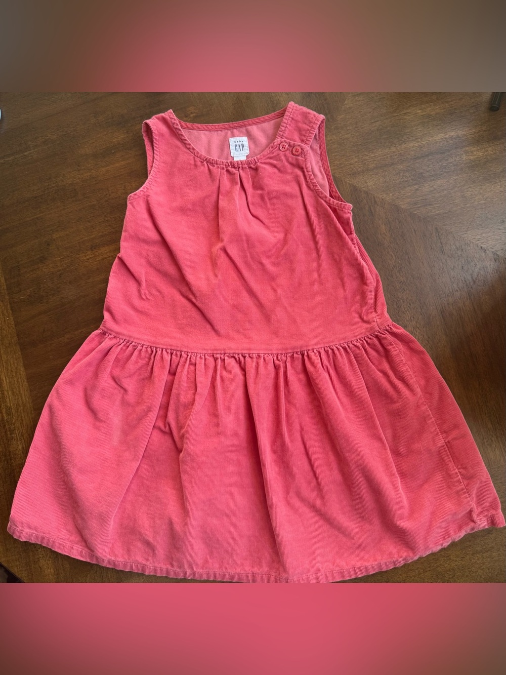 GAP Girls Autumn Pink Sleeveless Corduroy Dress Size 4T